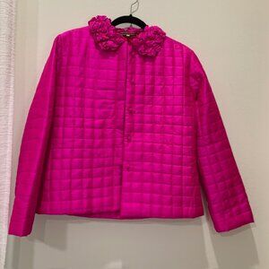 F Silk 100% Quilted Silk Jacket Size Large NWOT